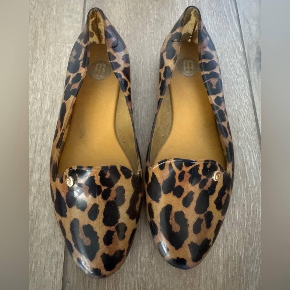 Melissa Leopard Print Jelly Loafers